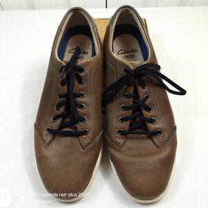 RARE Men's CLARKS Newood Street Lace Up Sneakers Leather Shoes US Size 9